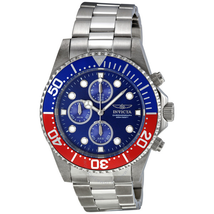 Invicta Pro Diver Chronograph Blue Dial Pepsi Bezel Men's Watch 1771