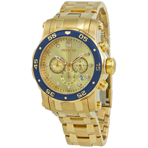 Invicta Pro Diver Chronograph Gold Dial Men's Watch 23669