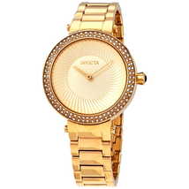 Invicta Specialty Crystal Gold Dial Ladies Watch 27005