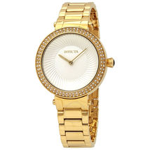 Invicta Specialty Crystal White Dial Gold-tone Ladies Watch 27004