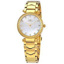 Invicta Wildflower Crystal White Mother of Pearl Dial Ladies Watch 23964