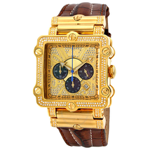 JBW Phantom Gold-tone Chronograph Crystal Dial Gold-tone Diamond Men's Watch JB-6215-238-A