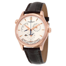 Jaeger LeCoultre Master Control Geographic Automatic Silver Dial 18kt Pink Gold Men's Watch Q1422521