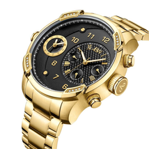 JBW Men's G3 0.16 ctw Diamond 18K Gold-Plated Watch J6344B