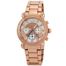 JBW Victory Chronograph Mother of Pearl Dial Rose Gold-Plated Diamond Ladies Watch JB-6210-K