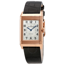 Jaeger LeCoultre Reverso Classic Medium Duetto Silvered guilloche Automatic Ladies Watch Q2572420