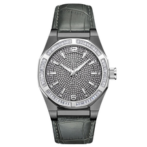 JBW Apollo Crystal Pave Grey Leather Men's Watch J6350C