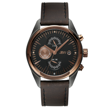 JBW Woodall Two-Tone Rose Gold and Gunmetal Diamond Multi-Function Men's Watch J6300A
