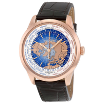 Jaeger LeCoultre Geophysic Universal Time Automatic Blue Lacquer Dial 18kt Rose Gold Men's Watch Q8102520
