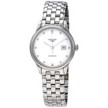 Longines Flagship Automatic White Diamond Dial Ladies Watch L43744276