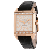 Jaeger LeCoultre Reverso Squadra Lady Duetto Silvered guilloche/ Black Dial Ladies Watch Q7052421