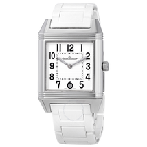 Jaeger LeCoultre Reverso Squadra White Dial Stainless Steel White Rubber Ladies Watch Q7048720
