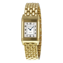 Jaeger LeCoultre Reverso White Dial 18kt Yellow Gold Ladies Watch Q2611110