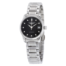 Longines Master Automatic Black Diamond Dial Ladies Watch L2.128.4.57.6