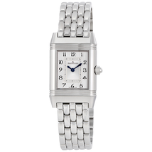 Jaeger LeCoultre Reverso Duetto Silver and Black Dial Stainless Steel Ladies Watch Q2668112
