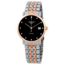 Longines Elegant Automatic Black Dial Two-tone Men's Watch L48105577