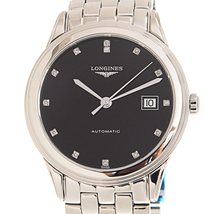 Longines Flagship Automatic Diamond Black Dial Unisex Watch L4.974.4.57.6