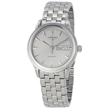 Longines Flagship Automatic Day Date Silver Dial Stainless Steel Band Automatic Men's Watch L47994726
