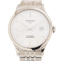 Longines Record Automatic White Dial Unisex Watch L2.821.4.72.6
