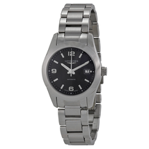 Longines Conquest Classic Black Dial Stainless Steel Ladies Watch L22854566 L2.285.4.56.6