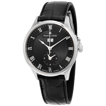 Maurice Lacroix Masterpiece Tradition Automatic Black Dial Black Leather Men's Watch MP6707-SS001-310
