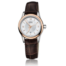 Oris Classic Date Silver Dial Brown Leather Ladies Watch 01 561 7650 4331-07 5 14 10