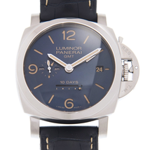 Panerai Luminor 1950 GMT 10 Day Power Reserve Automatic Blue Dial Men's Watch PAM00986