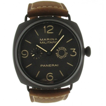 Panerai Radiomir Composite Marina Militaire Brown Dial Leather Men's Watch PAM00339