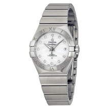 Omega Constellation Automatic Mother of Pearl Diamond Dial Ladies Watch 12310272055002 123.10.27.20.55.002