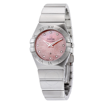 Omega Constellation Light Coral Mother of Pearl Dial Ladies Watch 123.10.27.60.57.002