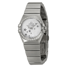 Omega Constellation Star Mother of Pearl Dial Stainless Steel Ladies Watch 12315246005003 123.15.24.60.05.003