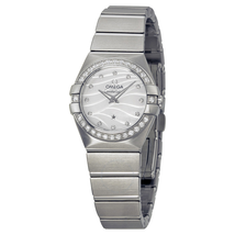 Omega Constellation White Mother of Pearl Dial Stainless Steel Ladies Watch 123.15.24.60.55.006