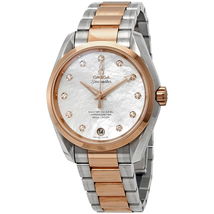 Omega Seamaster Aqua Terra Mother of Pearl Diamond Dial Steel and 18K Rose Gold Ladies Watch 23120392155003