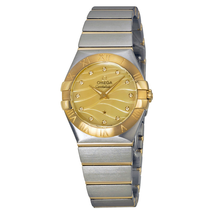 Omega Constellation Champagne Mother of Pearl Diamond Dial Ladies Watch 123.20.27.60.57.001