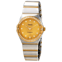 Omega Constellation Manhattan Champagne Diamond Dial Ladies Watch 131.25.28.60.58.001