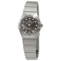 Omega Constellation Manhattan Quartz Diamond Grey Dial Ladies Watch 131.10.25.60.56.001