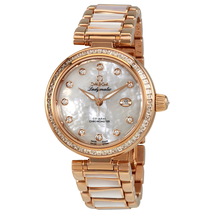 Omega De Ville Ladymatic 18kt Rose Gold Diamond Watch 425.65.34.20.55.007