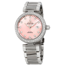 Omega De Ville Ladymatic Pink Mother of Pearl Diamomd Dial Ladies Steel Watch 425.35.34.20.57.001
