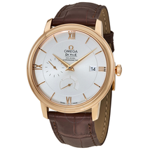 Omega De Ville Prestige Silver Dial 18klt Rose Gold Automatic Men's Watch 42453402102001
