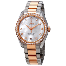 Omega Seamaster Aqua Terra Mother Of Pearl Dial Stainless Steel Ladies Watch 23125392155001