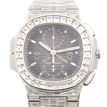 Patek Philippe Nautilus White Gold Diamond Automatic Black Dial Men's Watch 5990/1400G-001