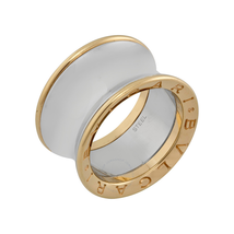 Bvlgari B.zero1 Anish Kapoor Pink Gold and Steel Ring Size 345876