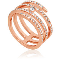 Swarovski Creativity Coiled Rose Gold-Plated Ring - Size 8 5221416