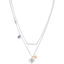 Swarovski Glowing Clover Necklace, Purple 5273297
