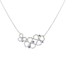 Tiffany & Co. Paper Flowers Diamond and Tanzanite Open Cluster Necklace 61698213