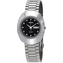 Rado Diastar Black Dial Polished Stainless Steel Men's Watch R12391153