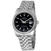 Rolex Datejust 36 Black Dial Stainless Steel Jubilee Bracelet Automatic Men's Watch 116200BKSJ 116200/63600