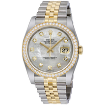 Rolex Datejust 36 Mother of Pearl Dial Stainless Steel and 18K Yellow Gold Jubilee Bracelet Automatic Ladies Watch 116243MDJ