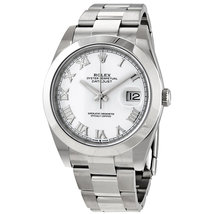 Rolex Datejust 41 White Dial Automatic Men's Oyster Watch 126300WSO 126300WRO