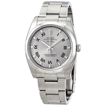 Rolex Oyster Perpetual 34 Grey Dial Stainless Steel Bracelet Automatic Men's Watch 114200GYRO